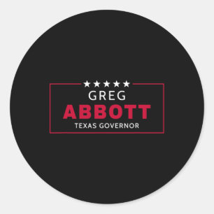 Adesivo Greg Abbott Eleição Texas Governador Republicano B
