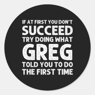 Adesivo GREG Gift Name Personalizado Birthday, Natal Diver