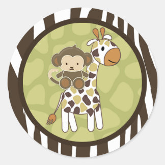 Adesivo Grelha-macaco-Chá de fraldas-macaco-macaco