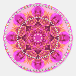 Adesivo Grelha Rosa Delight Geometry Mandala
