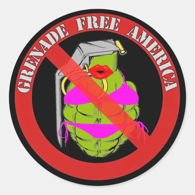 Adesivo Grenade Free America (Frente)
