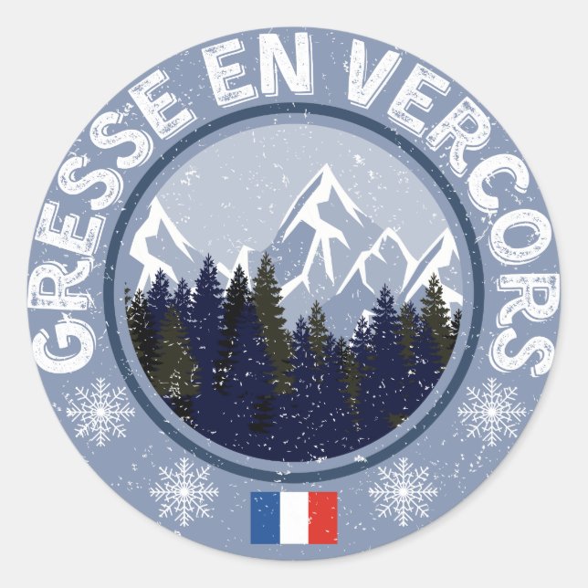 Adesivo Gresse en Vercors Station de ski (Frente)