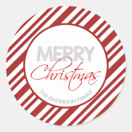 Adesivo Greve de Natal de Candy Cane | Personalizado