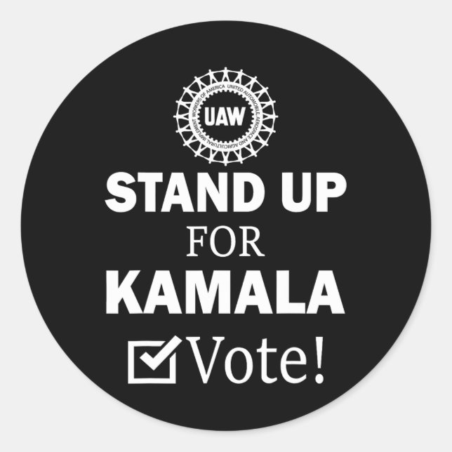 Adesivo Greve Para A Votação De Kamala (Frente)