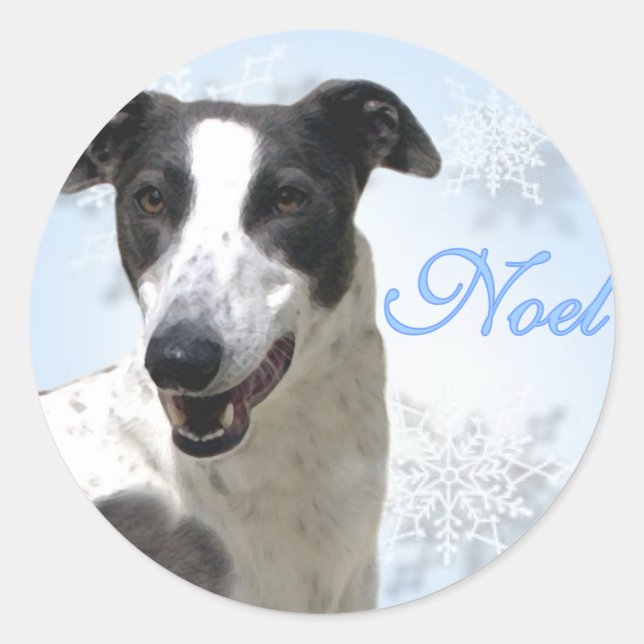 Adesivo Greyhound Black & White Noel2 (Frente)