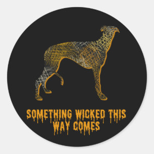 Adesivo Greyhound Dog Diversão Halloween