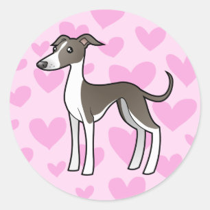 Adesivo Greyhound / Whippet / Italiano Greyhound Love