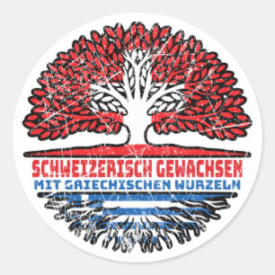 Adesivo Griechenland Griechisch Schweizer Schweiz Baum