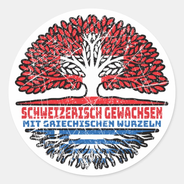 Adesivo Griechenland Griechisch Schweizer Schweiz Baum (Frente)