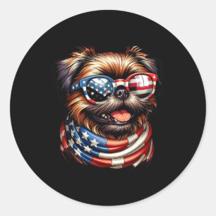 Adesivo Griffon Dog Nos Prende Bandeira 4 De Julho Patriót