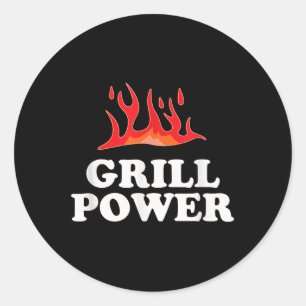 Adesivo Grill Power - Engraçado Slogan de Churrasco Barbeq