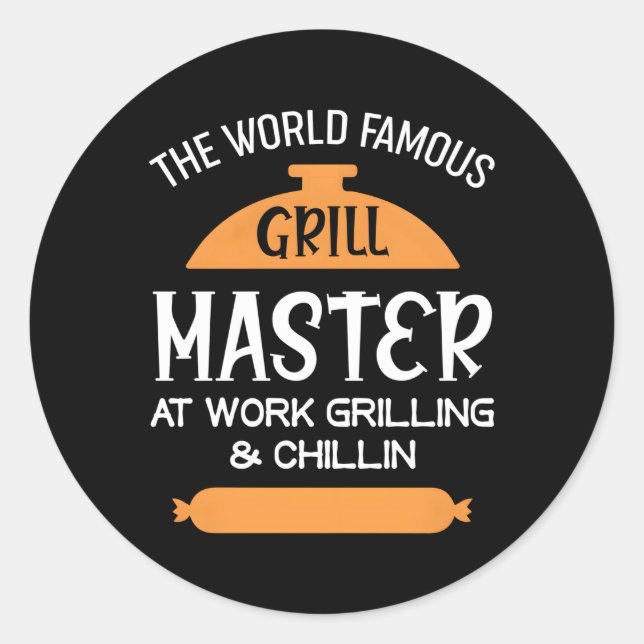 Adesivo Grillmaster Churrasco O Famoso Mestre De Grill Do  (Frente)