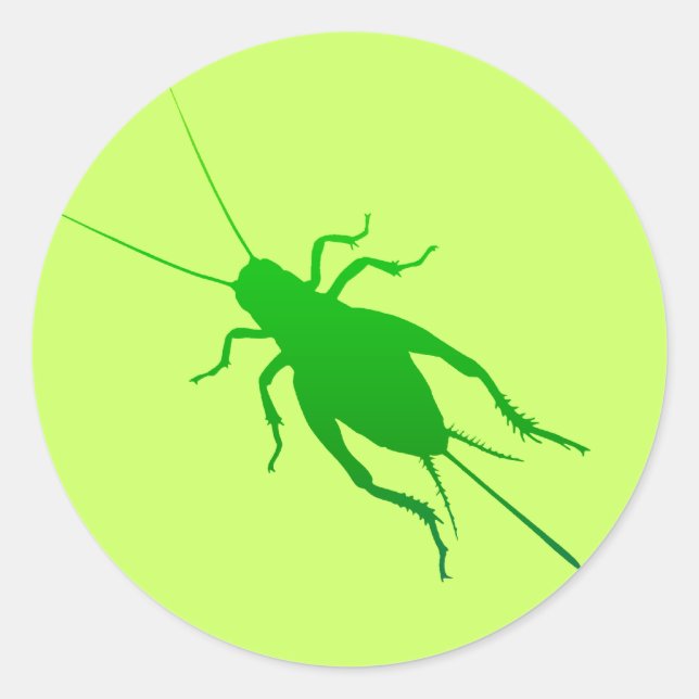 Adesivo Grilo Verde Brilhante (Frente)
