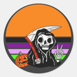 Adesivo Grim Reaper - Halloween Sunset Jack O'Lantern