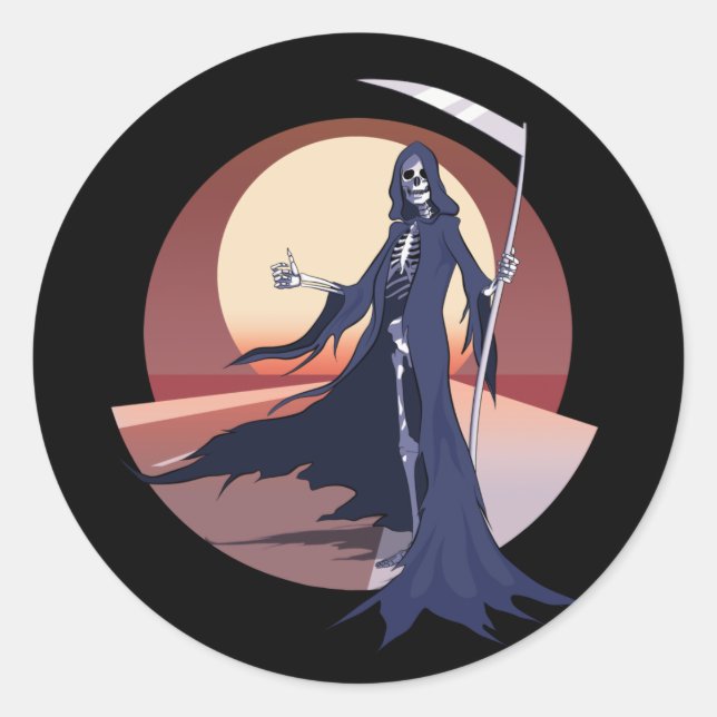 Adesivo Grim Reaper Hitchhiking (Frente)