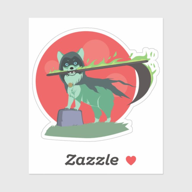 Adesivo Grim Reaper Puppy (Folha)