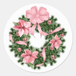 Adesivo Grinalda cor-de-rosa de Poinsetta