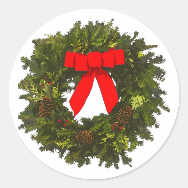 Adesivo Grinalda do Natal com cones do pinho e arco (Frente)