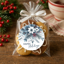 Grinalda Floral Azul Teal Escuro com Vermelho Clás