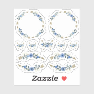 Adesivo Grinalda floral das setas da aguarela boémia