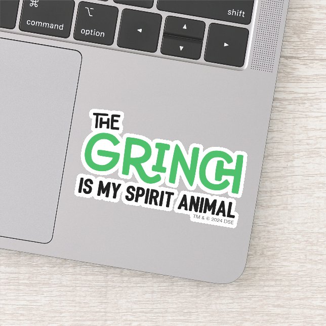 Adesivo Grinch é meu Animal Espiritual Citação (Detalhe)