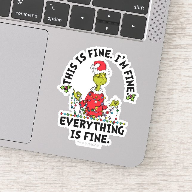 Adesivo Grinch | Everything is Fine (Detalhe)