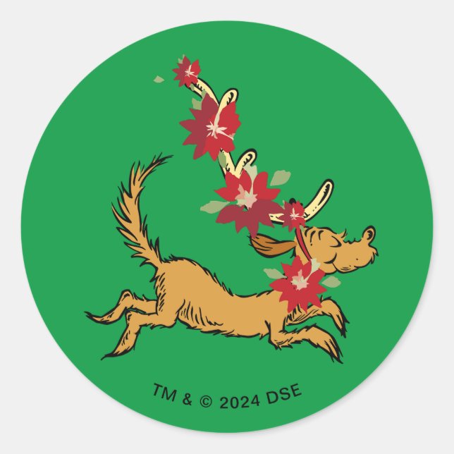 Adesivo Grinch | Poinsettia de Natal do Max (Frente)