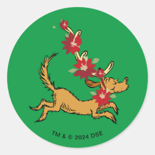 Adesivo Grinch Poinsettia de Natal do Max