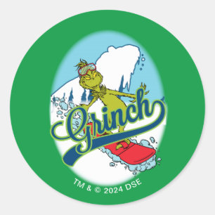 Adesivo Grinch Snowboarding