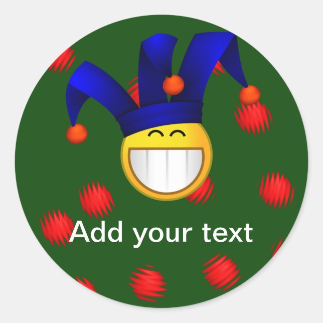 Adesivo Grinning Emoji Jester (Frente)