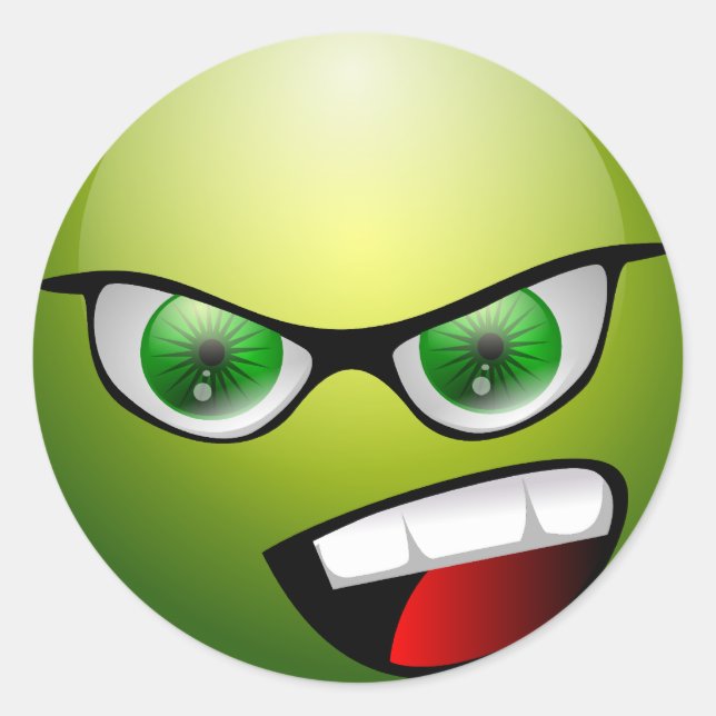 Adesivo Gritando com o Green Meanie (Frente)