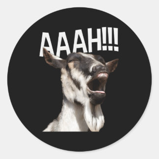 Adesivo Gritando Goat Aaah Crazy Goat