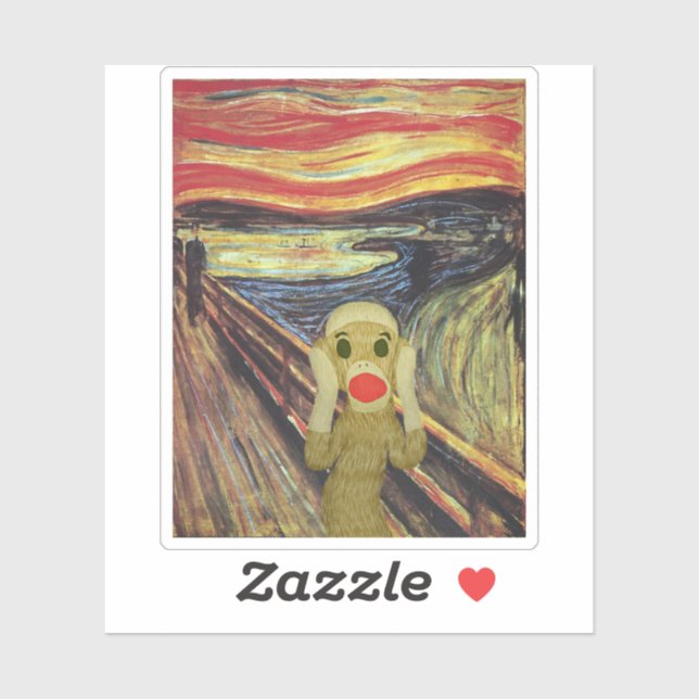 Adesivo Gritar do Macaco Sock (Folha)