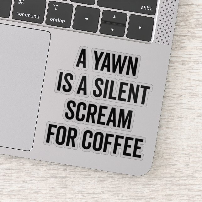 Adesivo Gritar Para Coffee Engraçado Cote (Detalhe)