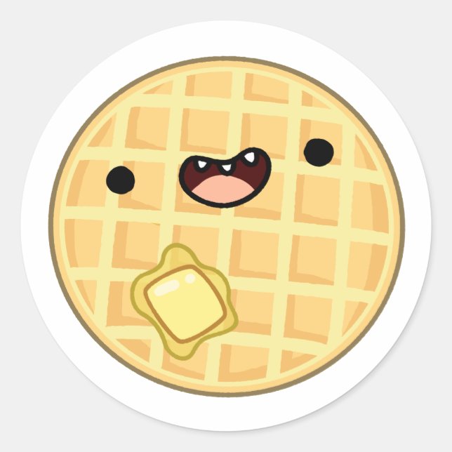 Adesivo Grito Kawaii Butter Waffle (Frente)