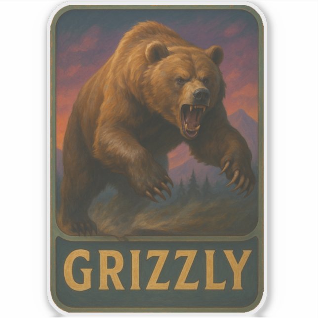 Adesivo Grizzly Sticker (Frente)