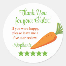 Adesivo Grocery Delivery Service Thank You Review Stars