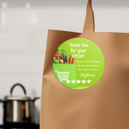 Adesivo Grocery Delivery Service Thank You Review Stars