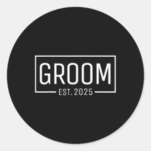 Adesivo Groom Est. noivado Casado 2025