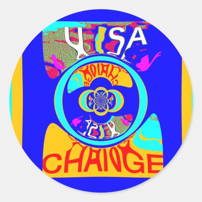 Adesivo Groove psicodélica: Pop Art Abstrato de energia (Frente)