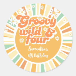 Adesivo Groové selvagem e quatro aniversário de criança so