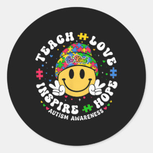 Adesivo Groovest Hope Love inspira professor Autism Awar