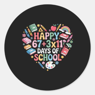 Adesivo Groovy 100 Dias De Escola Equação Matemática 100º