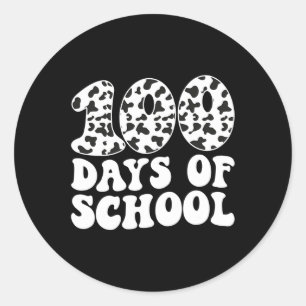 Adesivo Groovy 100 Dias De Escolas Impressão 100º Dia De E