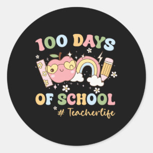 Adesivo Groovy 100 Dias Professor vive chovendo estudantes