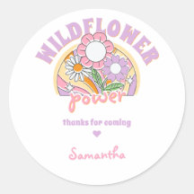 Groovy 70s Retro Flor Selvagem Aniversário