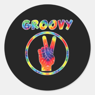 Adesivo Groovy 70's Tie Dye - Vintage Tee for Retro Party
