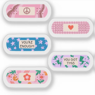 Adesivo Groovy Banda-Aid - Design de cicatrização retroati