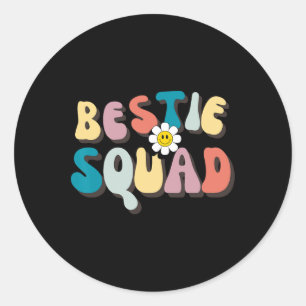 Adesivo Groovy Bestie Esquadrão Besties Correspondendo Bes