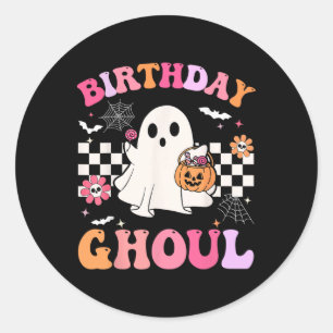 Adesivo Groovy Birthday Ghoul Spooky Season Halloween Birt